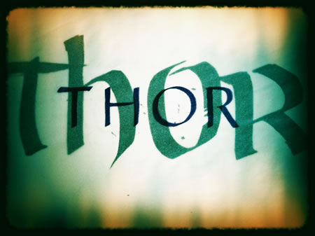 THE LOGO FOR THE MOVIE THOR