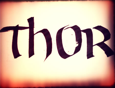 THE LOGO FOR THE MOVIE THOR