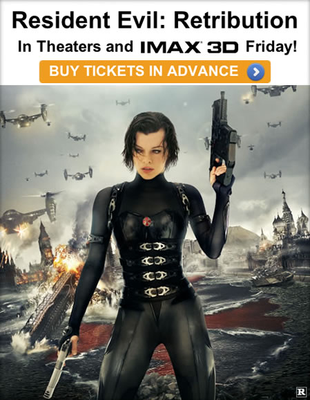 Resident Evil: Retribution tickets on sale now!