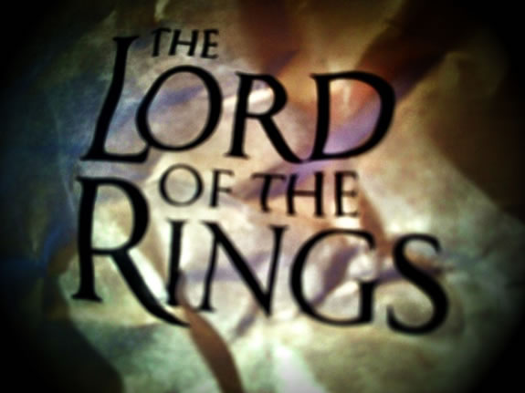 The touch of the hand, crafting  The Lord of the Rings logo drafts