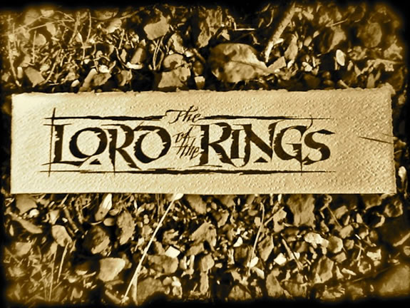 The touch of the hand, crafting  The Lord of the Rings logo drafts