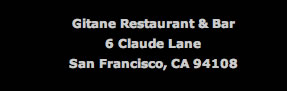 The Restaurant for Guillermo Del Toro | Gitane, San Francisco