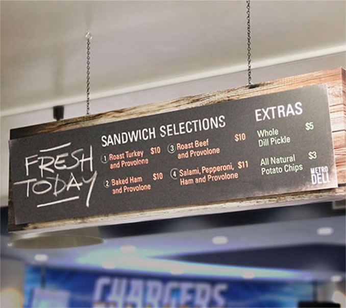Metro Deli Display Signage