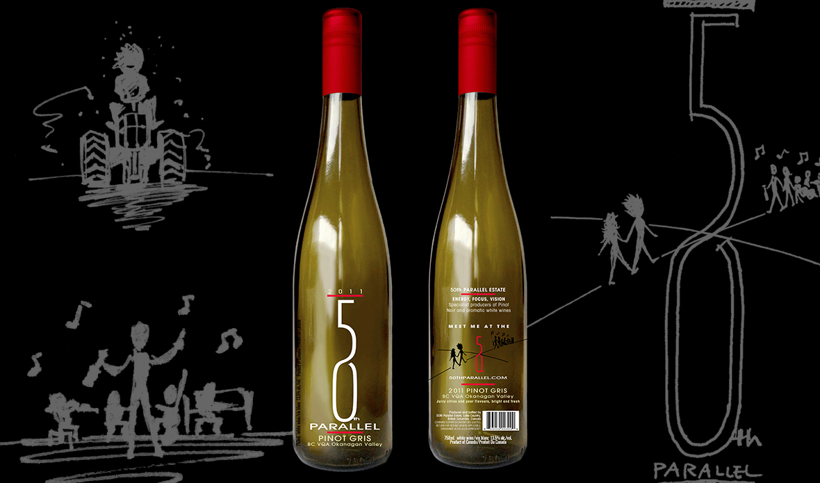 50th Parallel Winery Bottle Labels