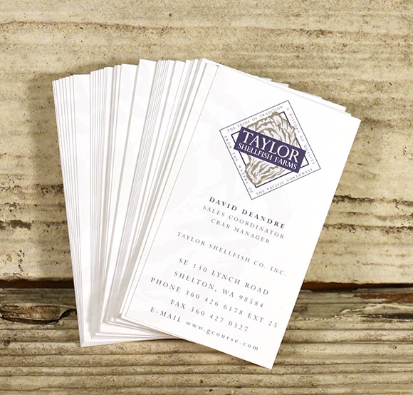 Taylor Shellfish Business Cards