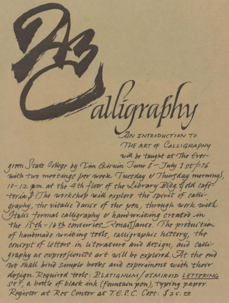 GIRVIN [and Tim Girvin's] Legacy of Calligraphy